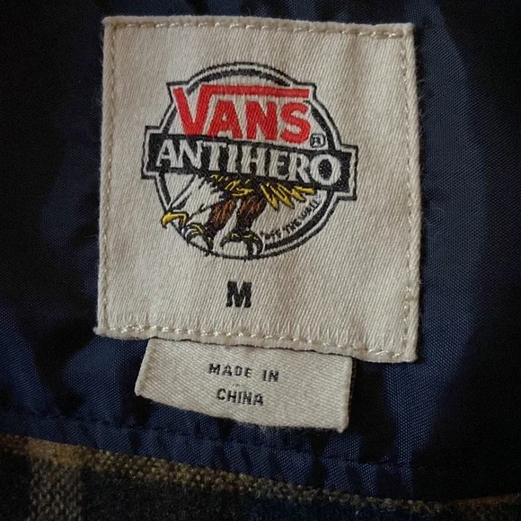 Vans Antihero Blue and Orange Flannel - Picture 4 of 5